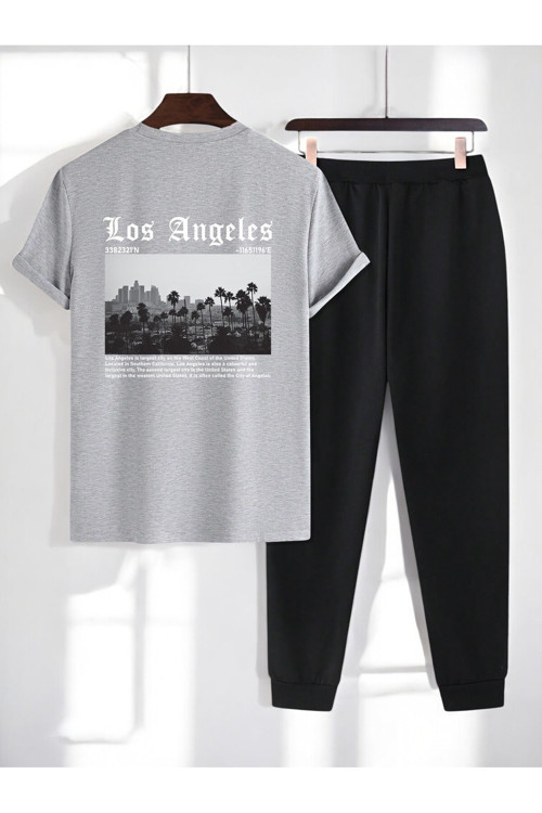 Unisex Los Angles Baskılı 2'li Eşofman Takımı