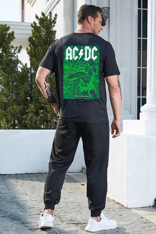 Unisex Acdc Baskılı 2'li Eşofman Takımı