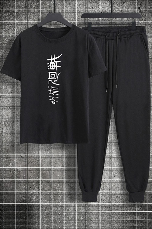 Unisex Jujutsu Kaisen Baskılı 2'li Eşofman Takımı