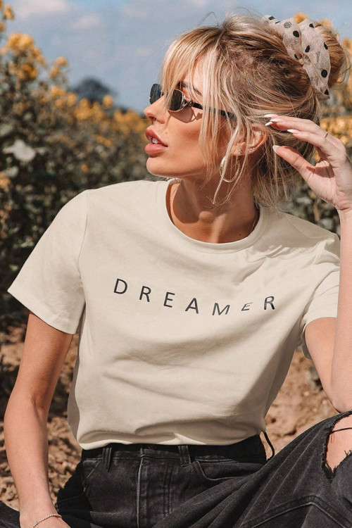 Unisex Dreamer Baskılı Oversize Tshirt