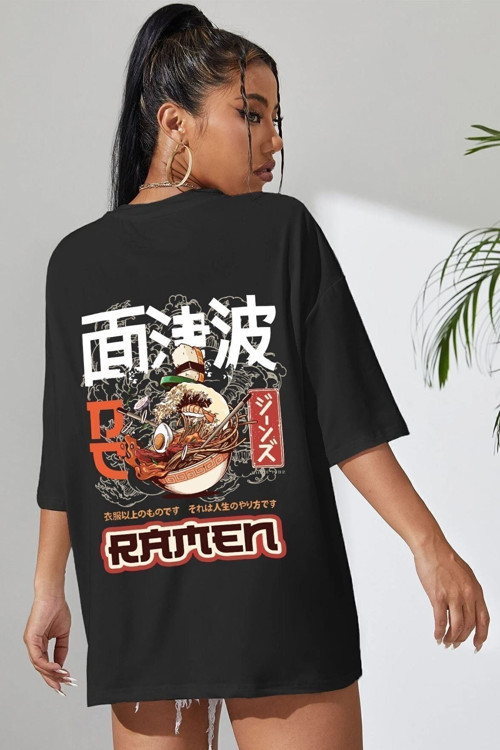 Unisex Ramen Baskılı Tshirt