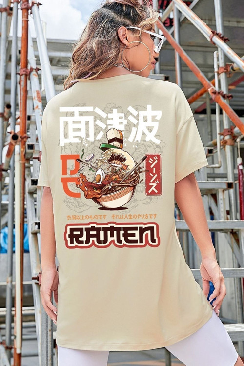 Unisex Ramen Baskılı Tshirt
