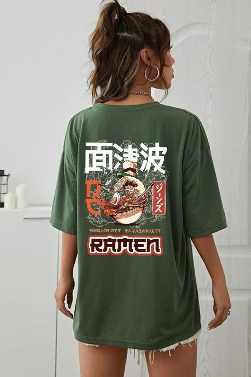 Unisex Ramen Baskılı Tshirt