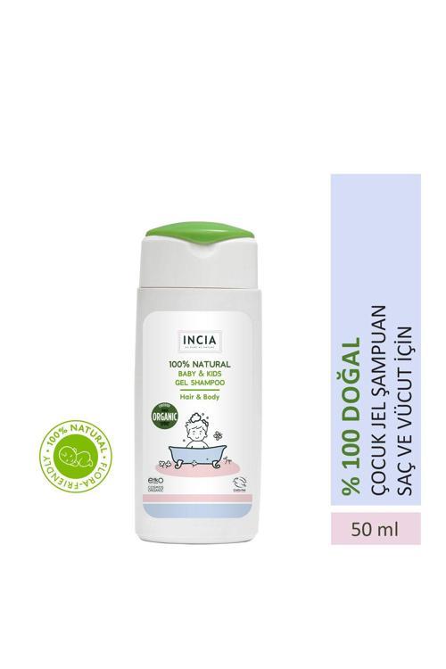 %100 Doğal Organik Sertifikalı Bebek ve Çocuk Jel Şampuanı Saç Vücut Lavanta Konak Önleyici 50 ml