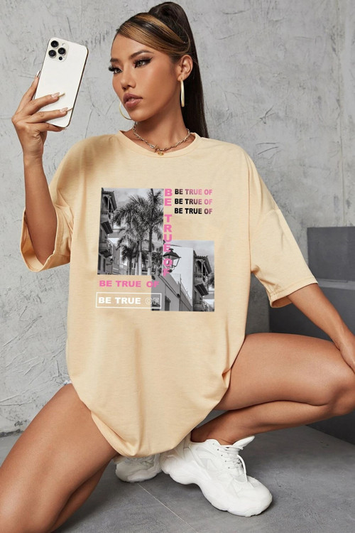 Unisex Be True Of Baskılı Tasarım Tshirt