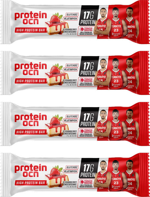 Protein Bar 50 gr Çilekli Cheesecake 4 lü