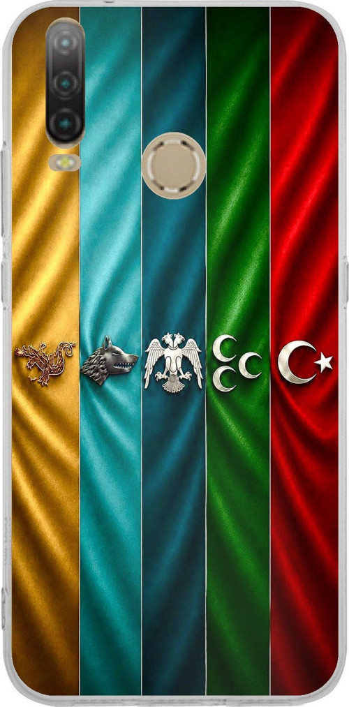 General Mobile GM 10 Uyumlu Tarihi Türk Devletleri Bayrakları Baskılı Silikon Kılıf