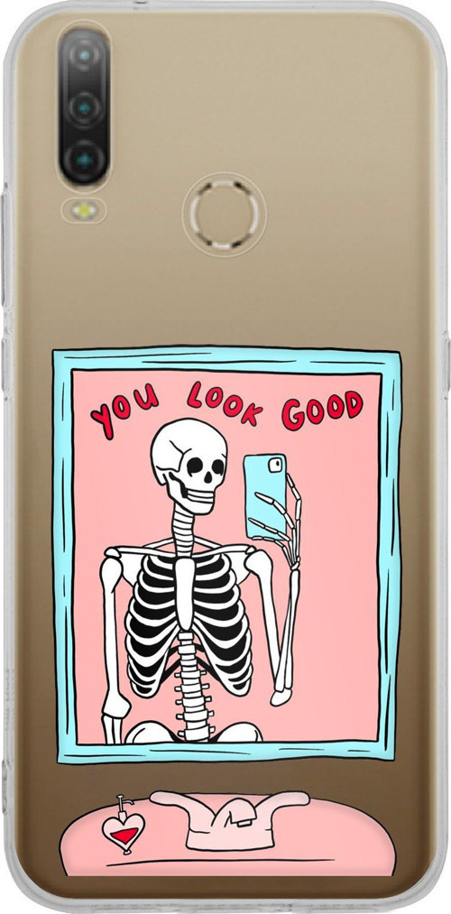 General Mobile GM 10 Uyumlu You Look Good İskelet Tasarımlı Baskılı Silikon Kılıf