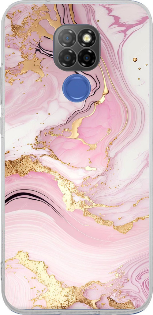 General Mobile GM 20 Uyumlu Pembe Mermer Baskılı Silikon Kılıf