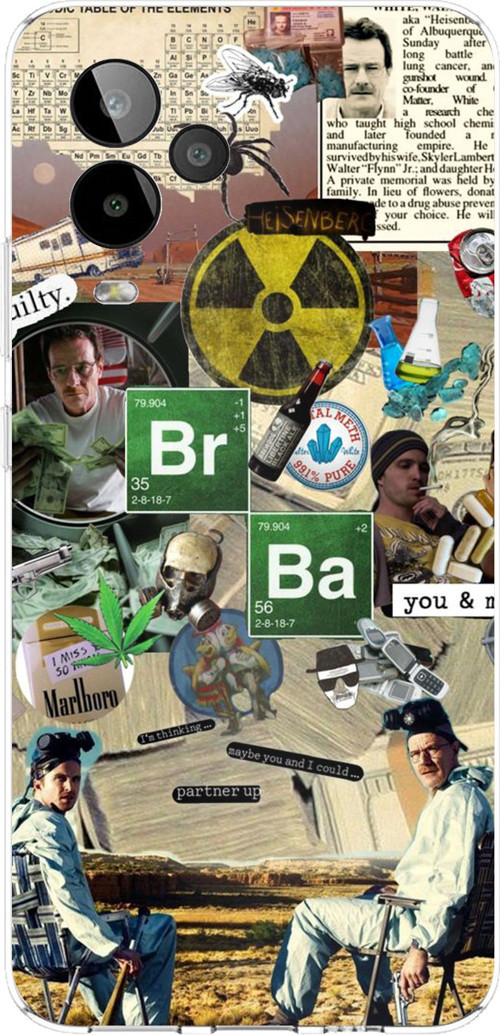 General Mobile GM 24 PRO Uyumlu Breaking Bad Kolaj Baskılı Silikon Kılıf