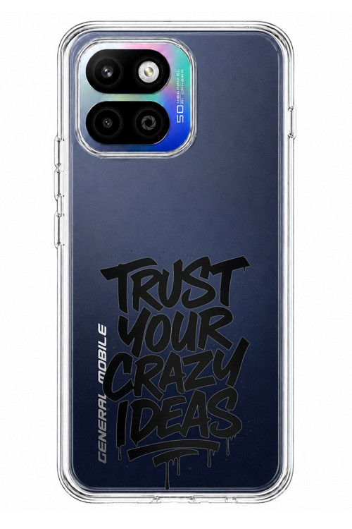 General Mobile GM 26 One 5G Uyumlu Crazy Trust Baskılı Silikon Kılıf