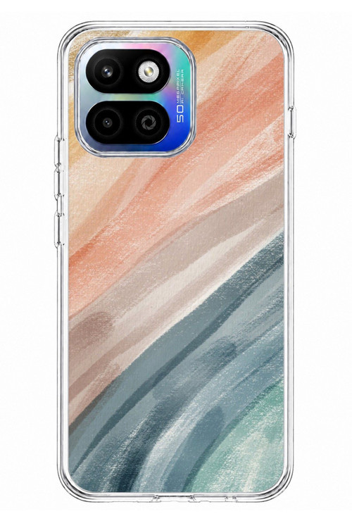 General Mobile GM 26 One 5G Uyumlu Modern Renk Paleti Baskılı Silikon Kılıf