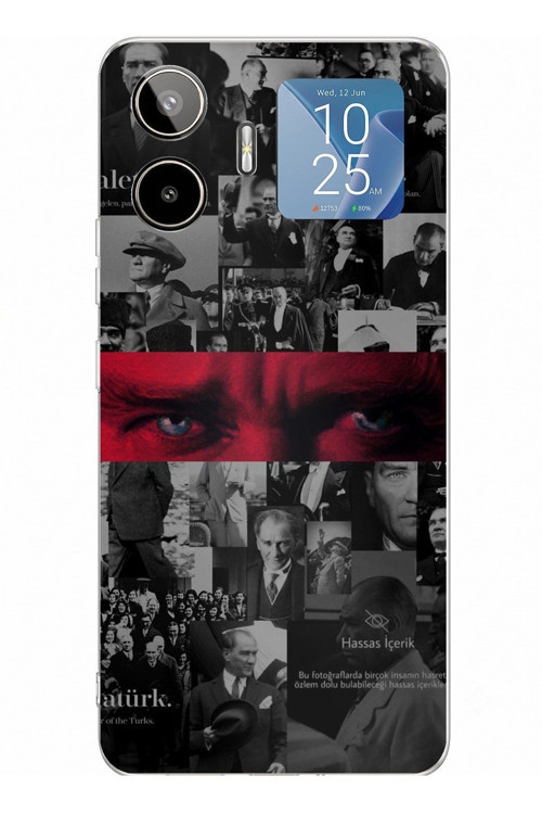 General Mobile GM 26 PRO Uyumlu Atatürk Gözler Tasarım Baskılı Silikon Kılıf