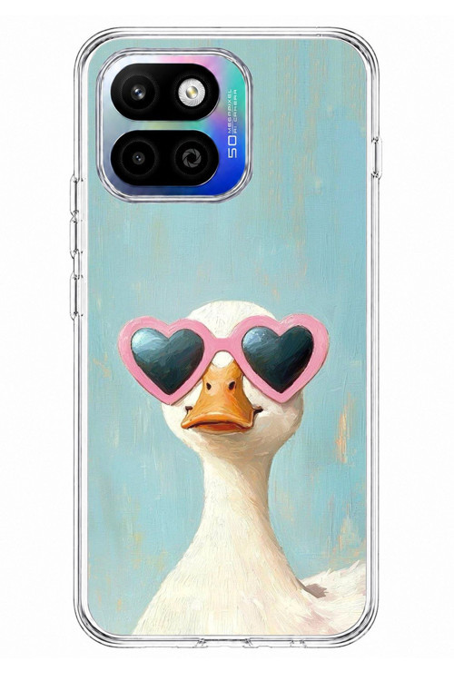 General Mobile GM 26 One 5G Uyumlu Yağlı Boya Pop-Art Ördek Baskılı Silikon Kılıf