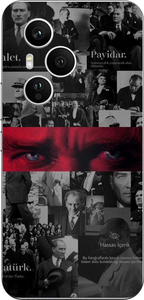 Honor 400 PRO Uyumlu Atatürk Gözler Tasarım Baskılı Silikon Kılıf