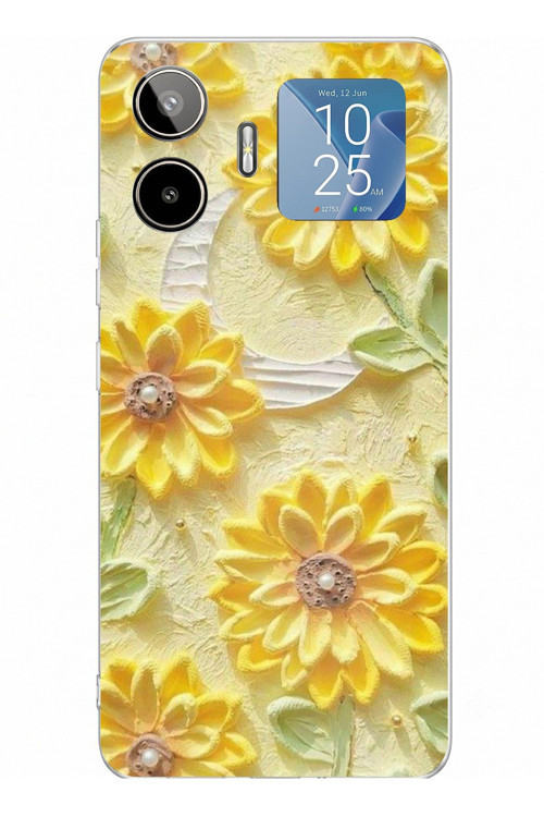 General Mobile GM 26 PRO Uyumlu Rölyef Bahçesi Baskılı Silikon Kılıf