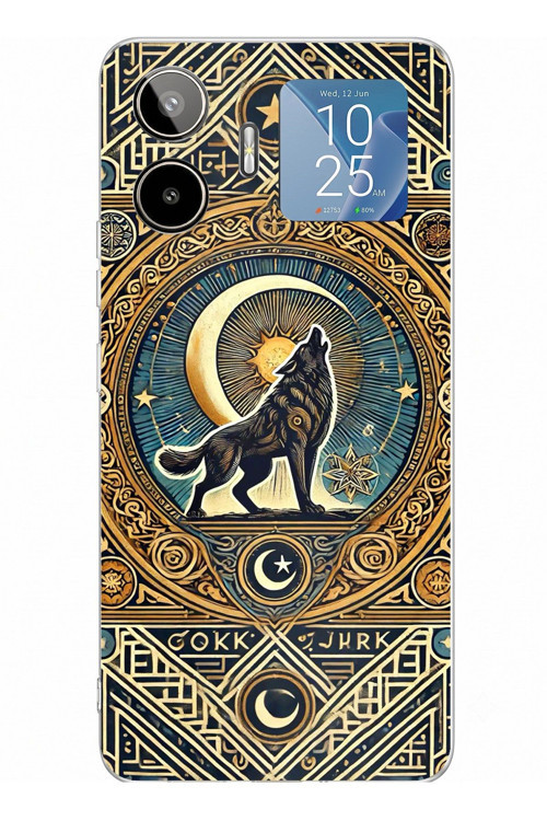 General Mobile GM 26 PRO Uyumlu Yalnız Kurt Göktürk Baskılı Silikon Kılıf
