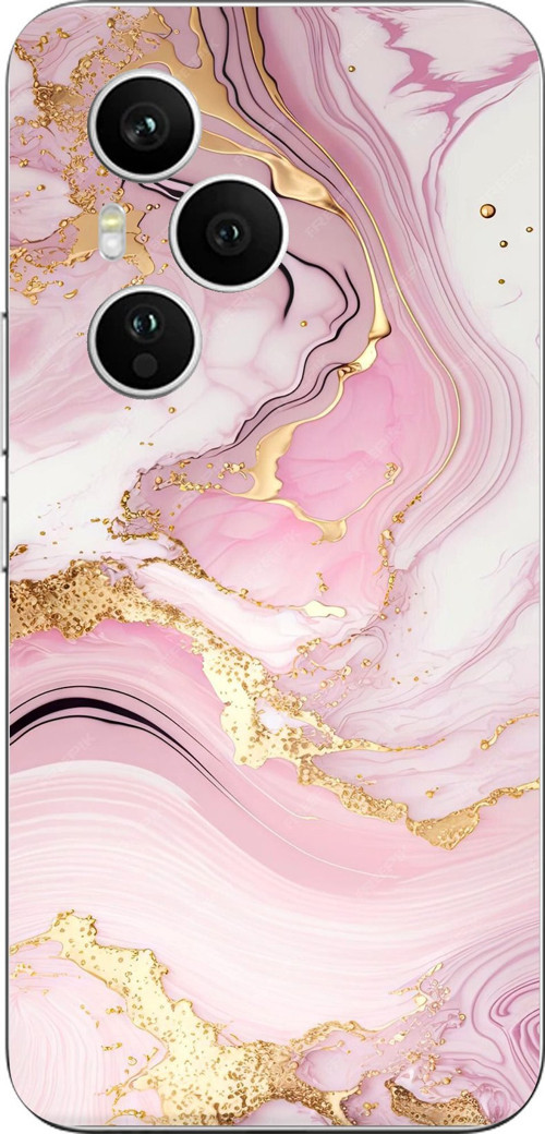 Honor 400 PRO Uyumlu Pembe Mermer Baskılı Silikon Kılıf