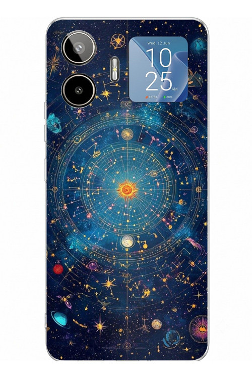 General Mobile GM 26 PRO Uyumlu Yıldız Atlası Kozmik Rehber Baskılı Silikon Kılıf