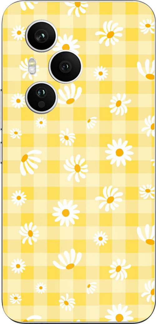 Honor 400 PRO Uyumlu Sarı Papatya Bahçesi Baskılı Silikon Kılıf