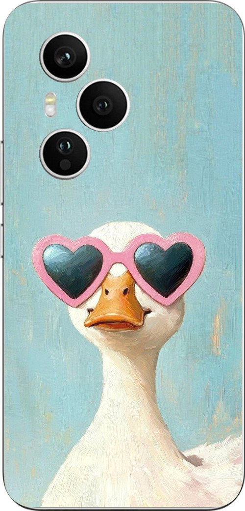 Honor 400 PRO Uyumlu Yağlı Boya Pop-Art Ördek Baskılı Silikon Kılıf