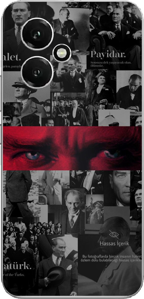 Honor 400 Uyumlu Atatürk Gözler Tasarım Baskılı Silikon Kılıf
