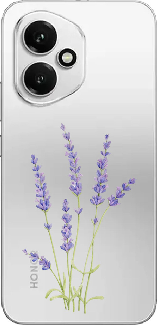 Honor 400 Uyumlu Lavanta Çiçek Tasarımlı Baskılı Silikon Kılıf