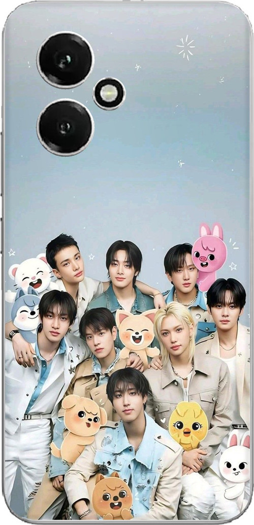 Honor 400 Uyumlu Tray Kids K-Pop Grubu ve SKZOO Temalı Baskılı Silikon Kılıf