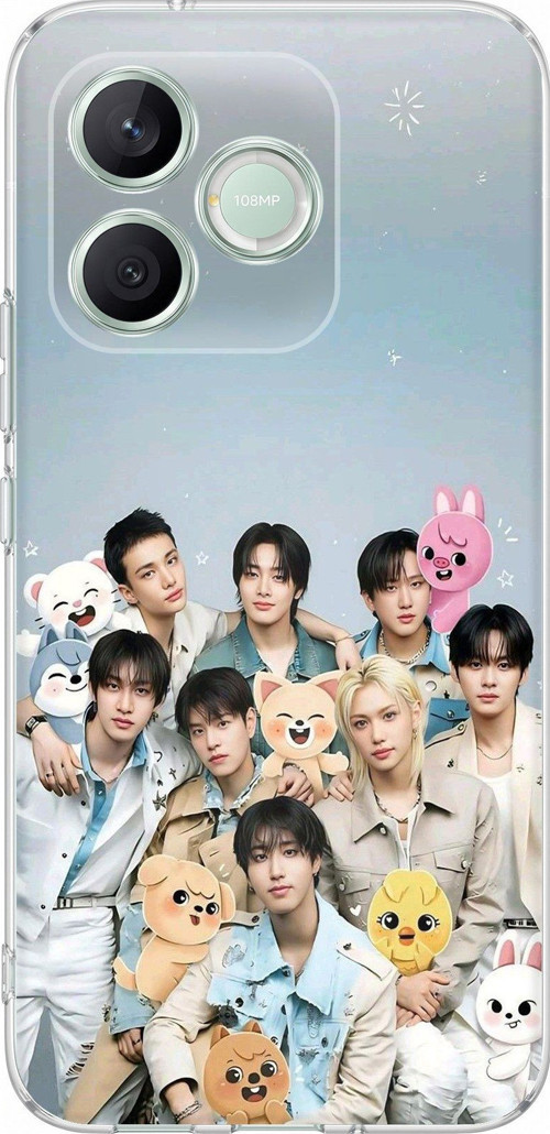 Honor 600 Lite Uyumlu Tray Kids K-Pop Grubu ve SKZOO Temalı Baskılı Silikon Kılıf