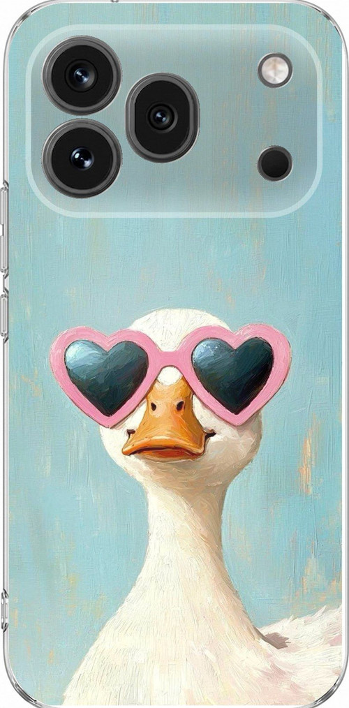 Honor 600 Pro Uyumlu Yağlı Boya Pop-Art Ördek Baskılı Silikon Kılıf