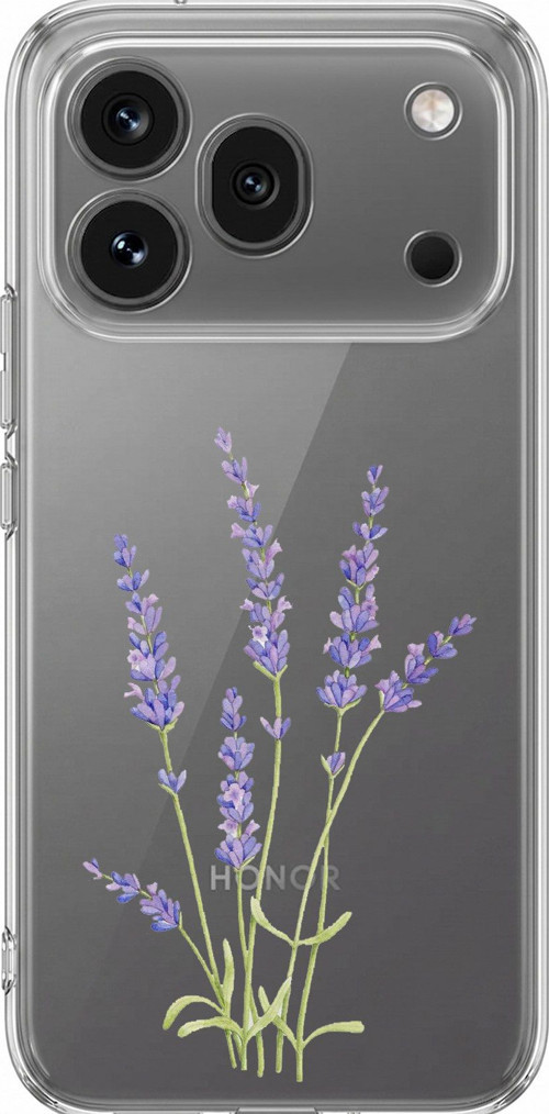 Honor 600 Pro Uyumlu Lavanta Çiçek Tasarımlı Baskılı Silikon Kılıf