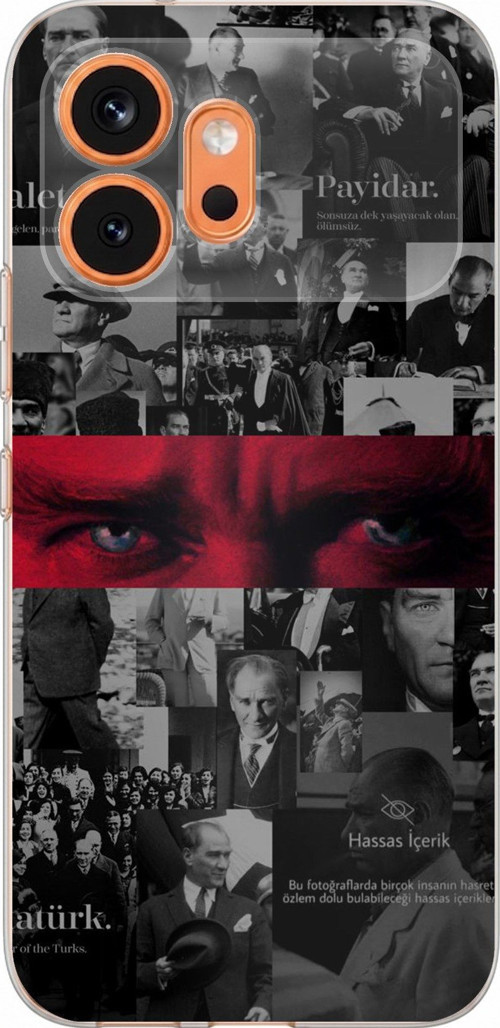 Honor 600 Uyumlu Atatürk Gözler Tasarım Baskılı Silikon Kılıf