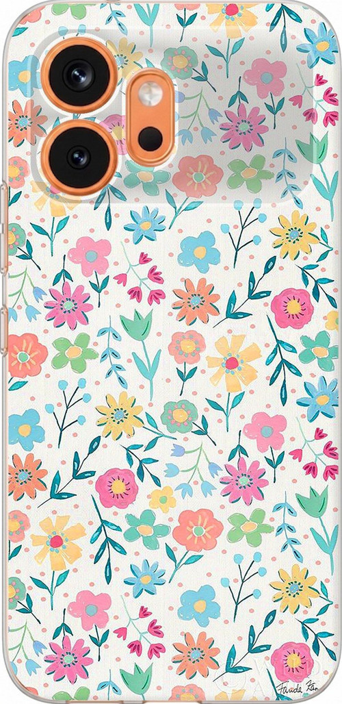 Honor 600 Uyumlu Dekoratif Çiçekler Baskılı Silikon Kılıf