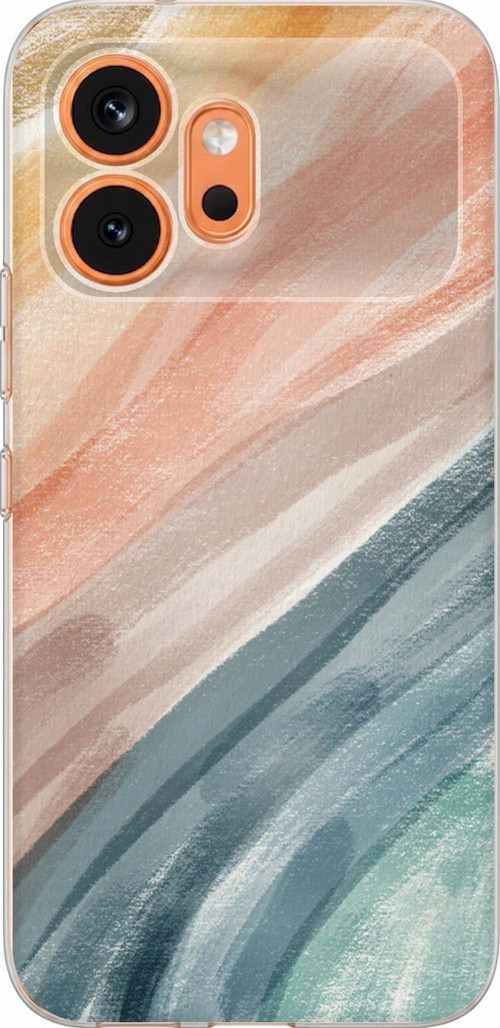 Honor 600 Uyumlu Modern Renk Paleti Baskılı Silikon Kılıf