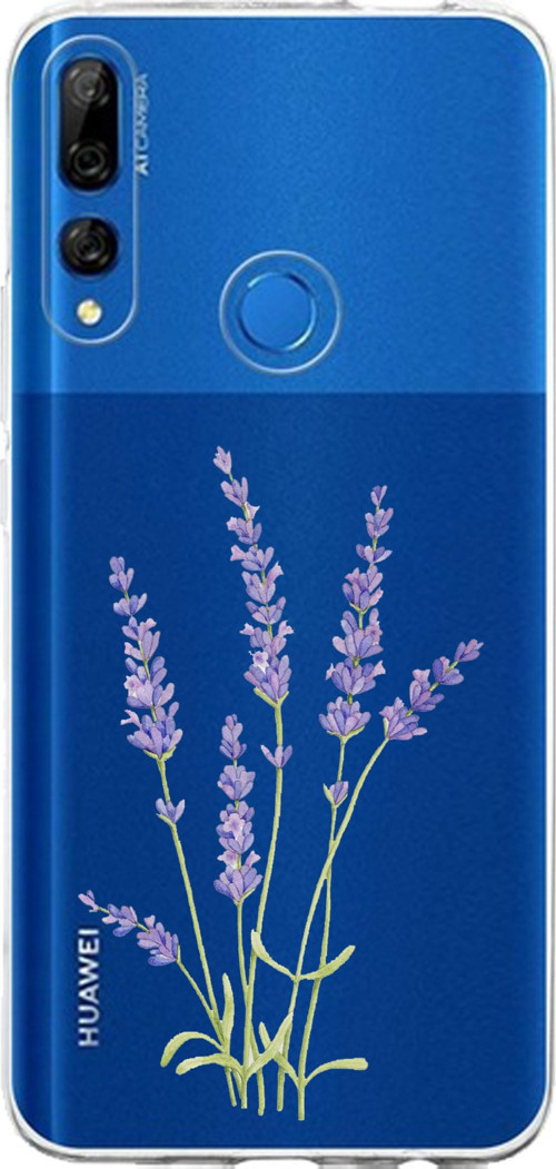 Honor 9X Uyumlu Lavanta Çiçek Tasarımlı Baskılı Silikon Kılıf