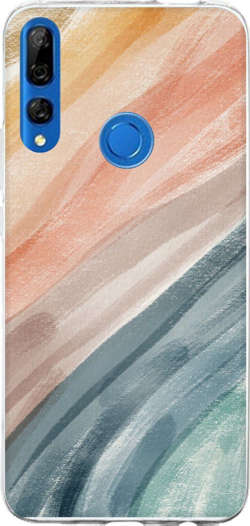 Honor 9X Uyumlu Modern Renk Paleti Baskılı Silikon Kılıf