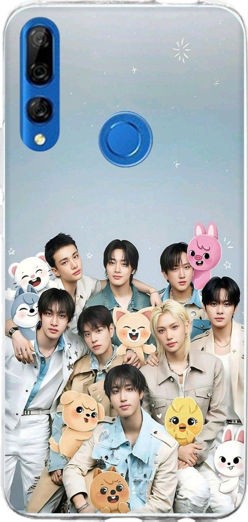 Honor 9X Uyumlu Tray Kids K-Pop Grubu ve SKZOO Temalı Baskılı Silikon Kılıf