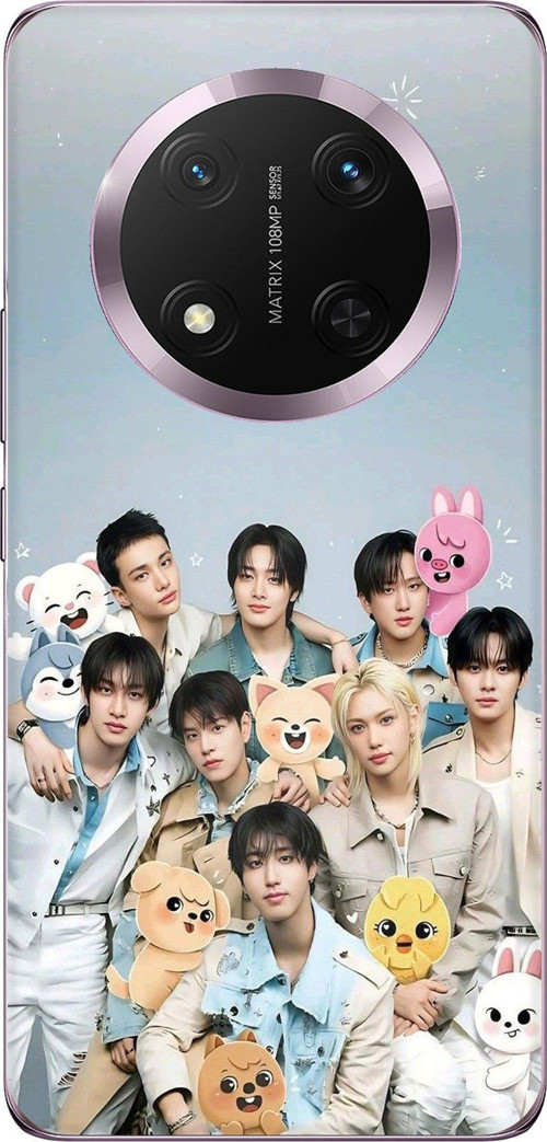 Honor Magic 7 Lite Uyumlu Tray Kids K-Pop Grubu ve SKZOO Temalı Baskılı Silikon Kılıf