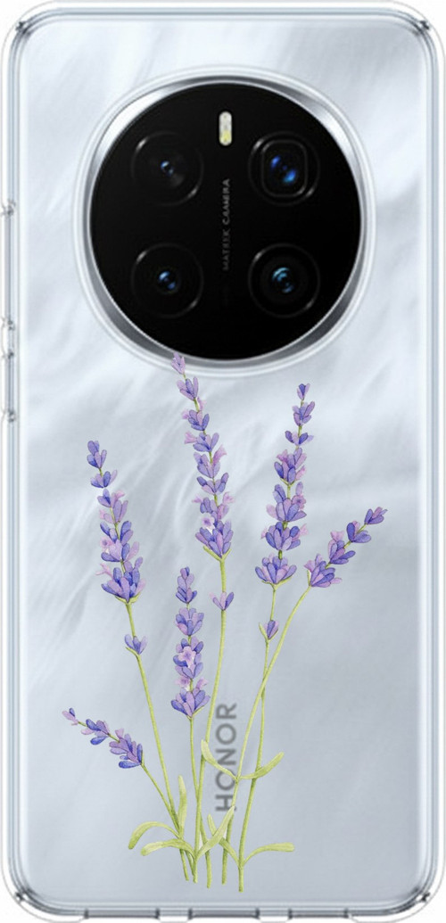 Honor Magic 7 PRO Uyumlu Lavanta Çiçek Tasarımlı Baskılı Silikon Kılıf