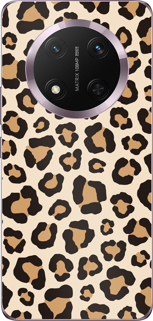 Honor Magic 7 Lite Uyumlu Vahşi Zarafet Leopar Desenli Baskılı Silikon Kılıf