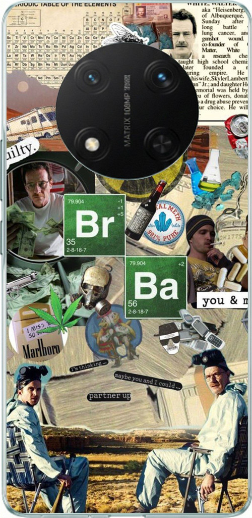 Honor X9C Uyumlu Breaking Bad Kolaj Baskılı Silikon Kılıf