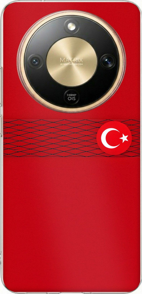 Honor Magic 8 Lite Uyumlu Türk Milli Takım Izgara Desenli Forma Baskılı Silikon Kılıf