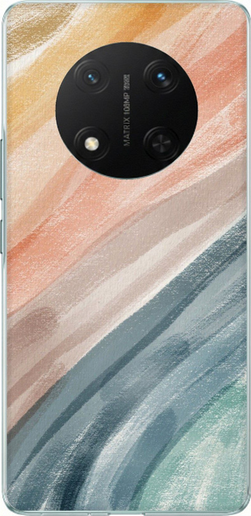Honor X9C Uyumlu Modern Renk Paleti Baskılı Silikon Kılıf