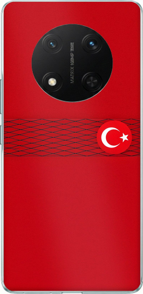 Honor X9C Uyumlu Türk Milli Takım Izgara Desenli Forma Baskılı Silikon Kılıf