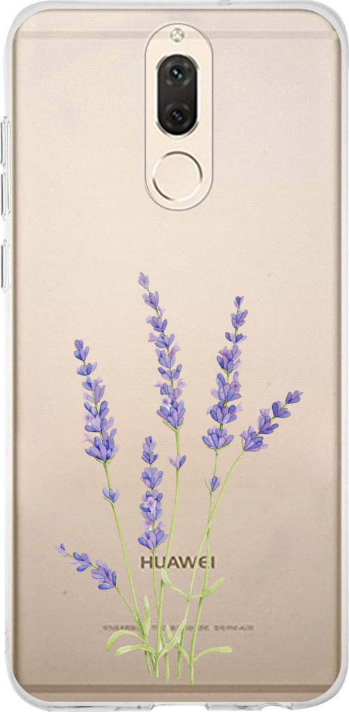 Huawei Mate 10 Lite Uyumlu Lavanta Çiçek Tasarımlı Baskılı Silikon Kılıf