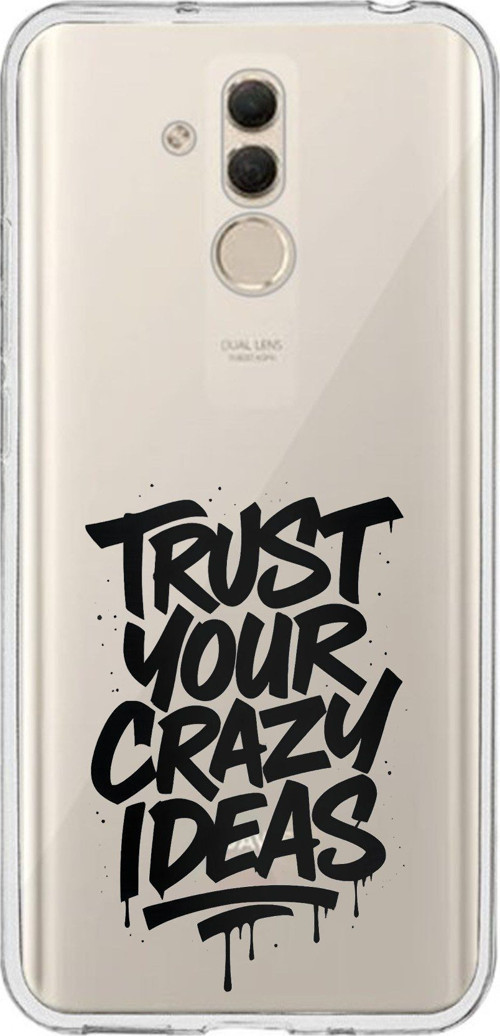 Huawei Mate 20 Lite Uyumlu Crazy Trust Baskılı Silikon Kılıf