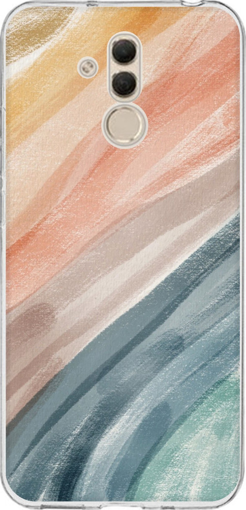 Huawei Mate 20 Lite Uyumlu Modern Renk Paleti Baskılı Silikon Kılıf