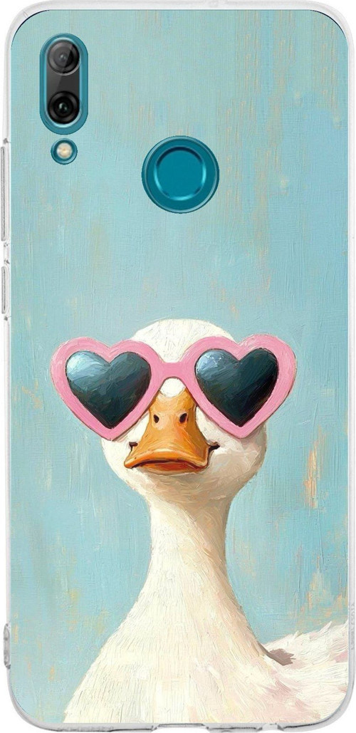 Huawei P Smart 2019 Uyumlu Yağlı Boya Pop-Art Ördek Baskılı Silikon Kılıf