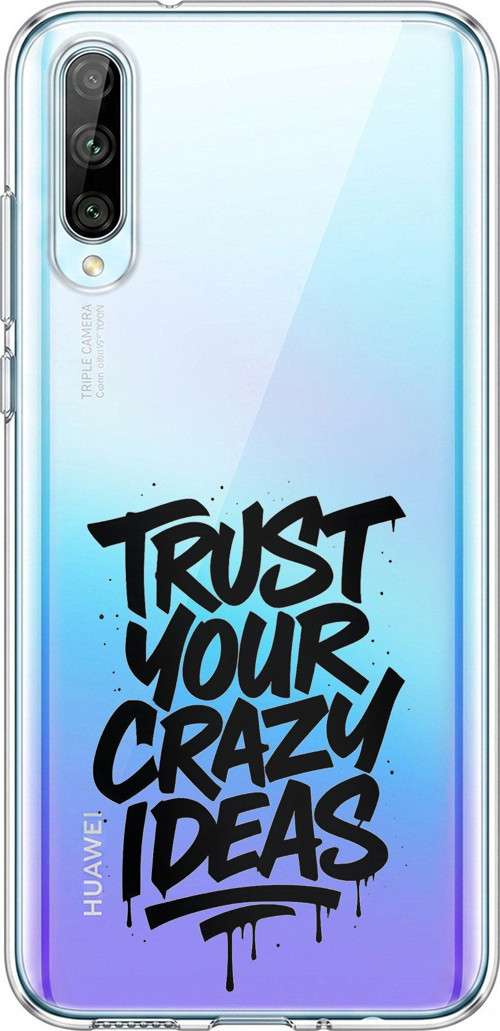Huawei P Smart S Uyumlu Crazy Trust Baskılı Silikon Kılıf