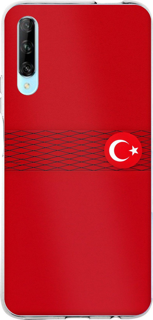 Huawei P Smart PRO Uyumlu Türk Milli Takım Izgara Desenli Forma Baskılı Silikon Kılıf